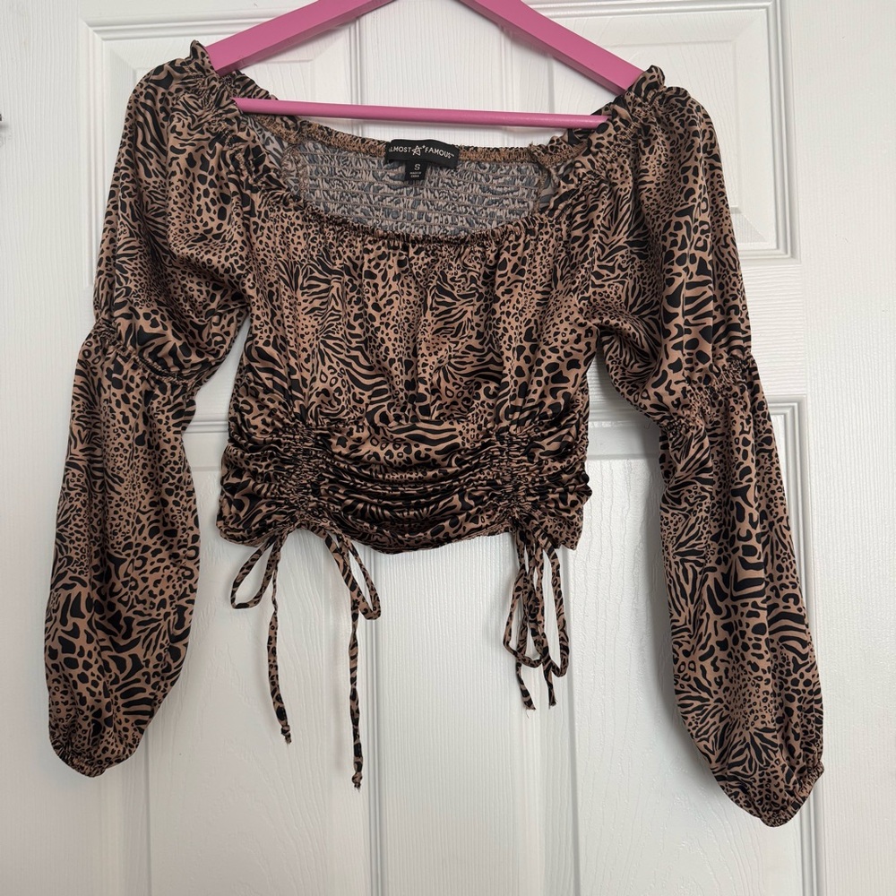 Almost famous leopard print crop top